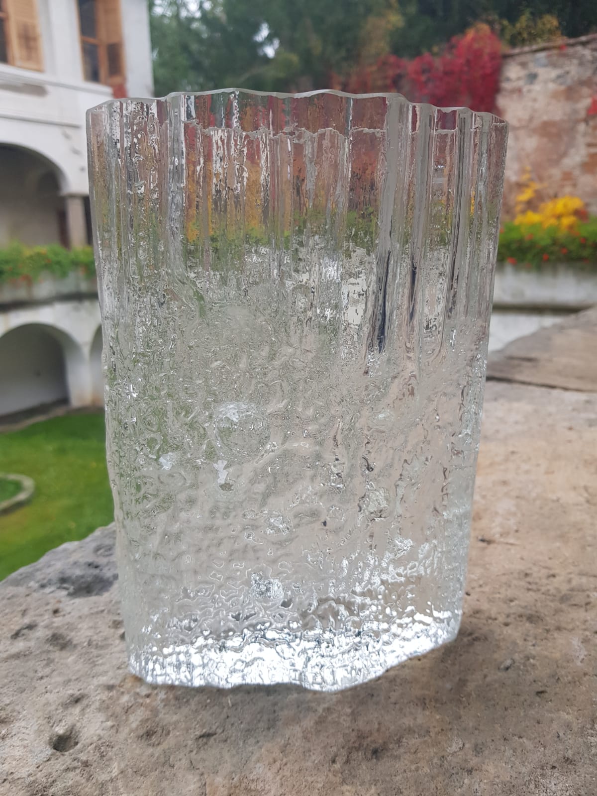 Vintage glass vase Pinus by Tapio Wirkalla for litala glassworks, 1970s