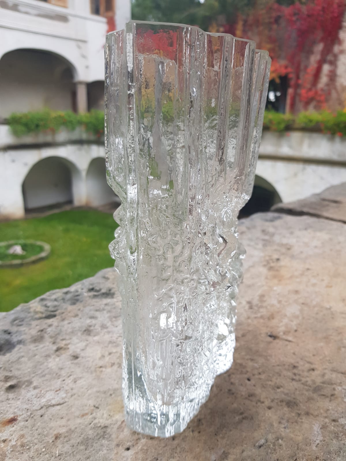 Vintage glass vase Pinus by Tapio Wirkalla for litala glassworks, 1970s