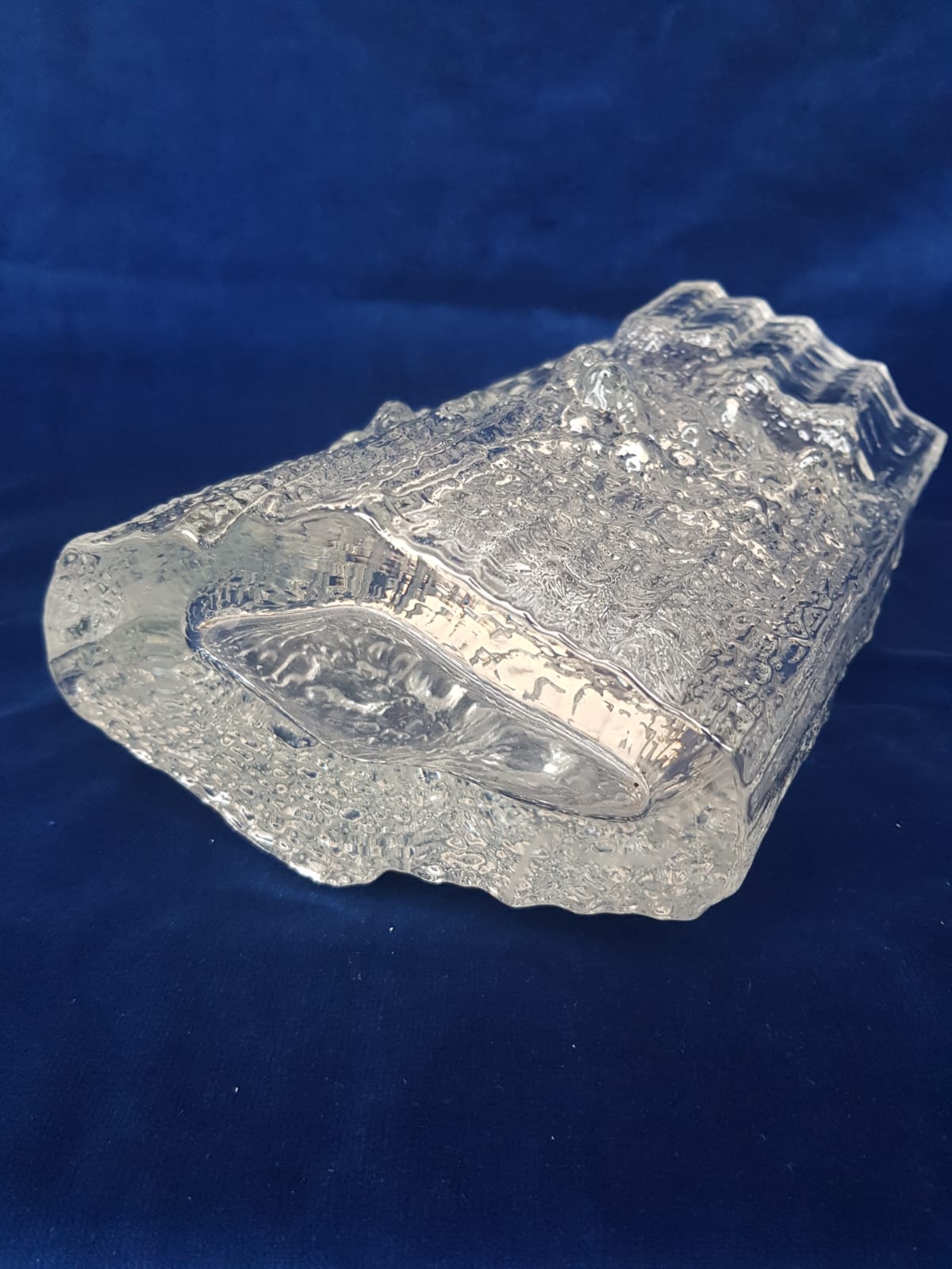 Vintage glass vase Pinus by Tapio Wirkalla for litala glassworks, 1970s