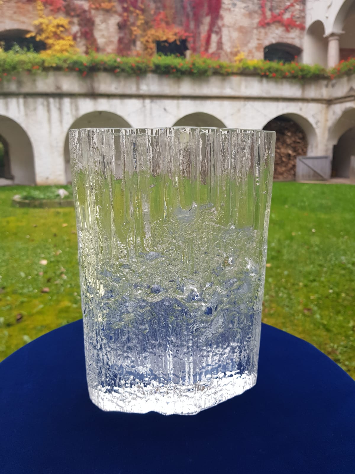 Vintage glass vase Pinus by Tapio Wirkalla for litala glassworks, 1970s