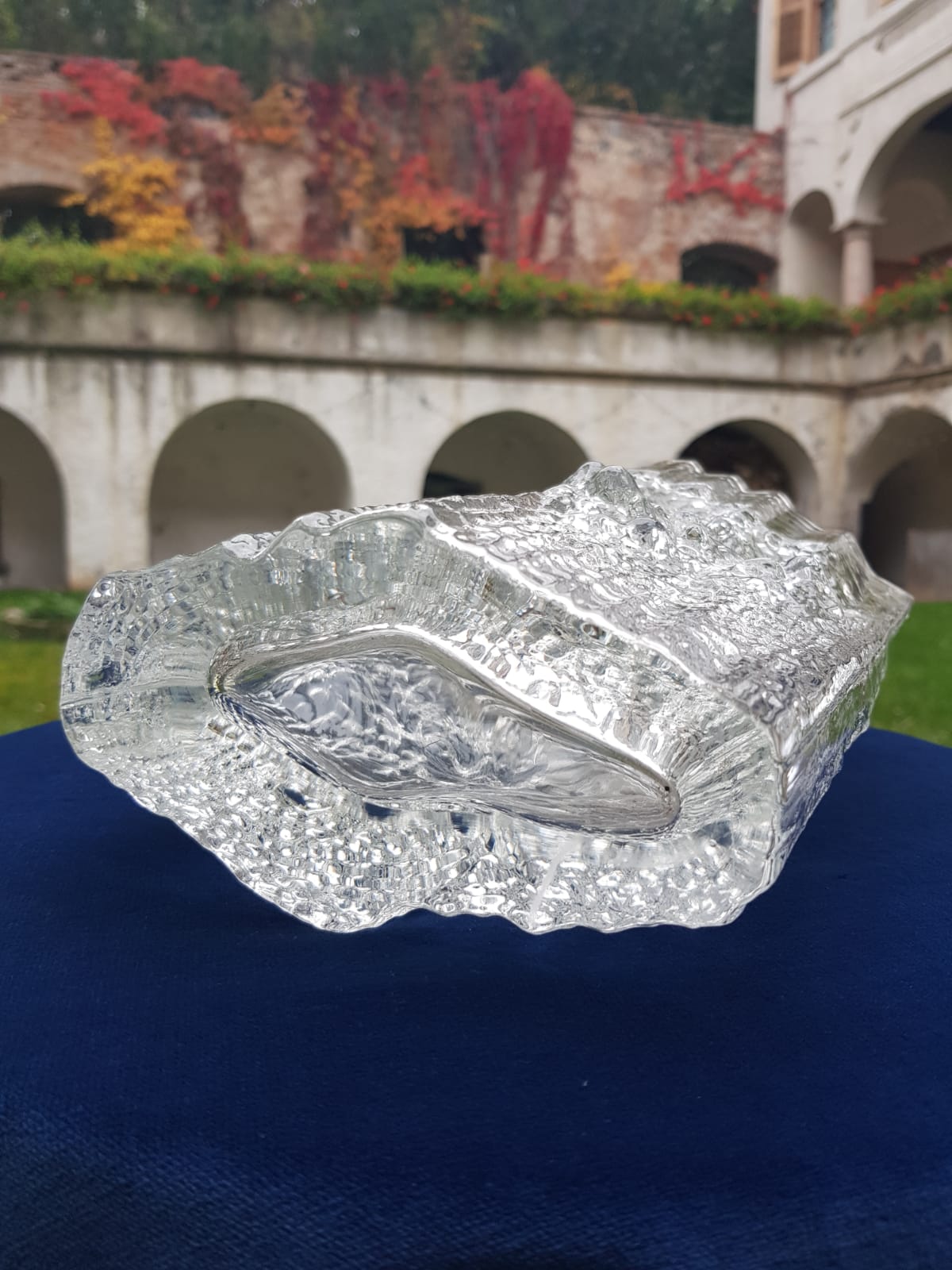 Vintage glass vase Pinus by Tapio Wirkalla for litala glassworks, 1970s