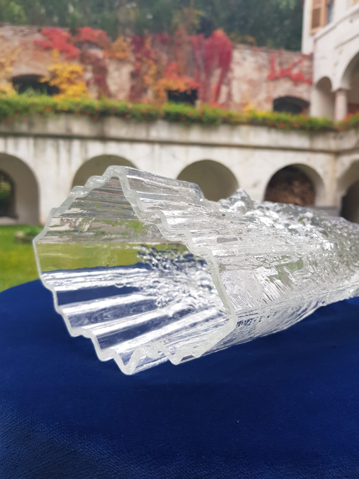 Vintage glass vase Pinus by Tapio Wirkalla for litala glassworks, 1970s