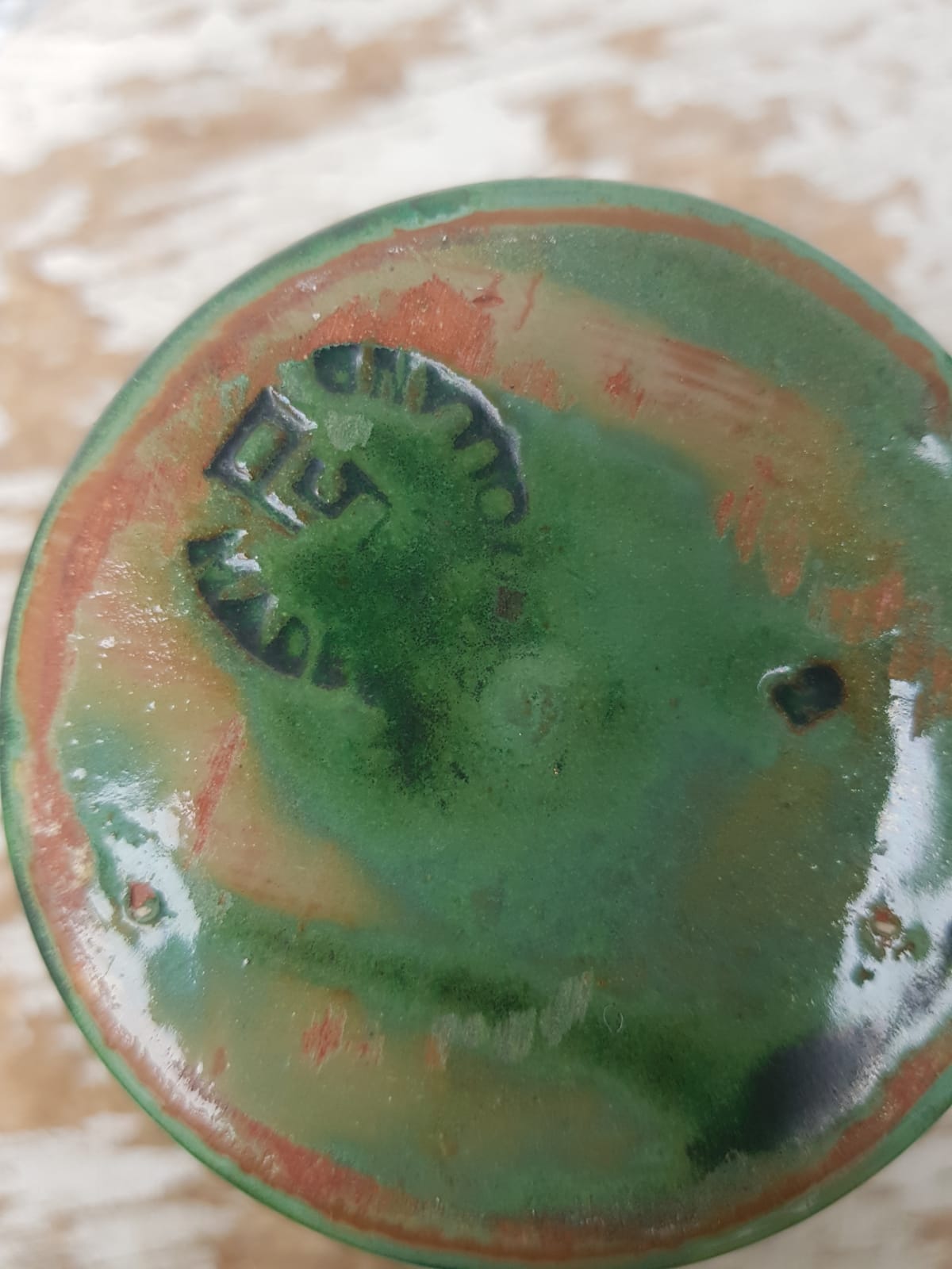 Ceramic Green Glazed Vase, Holland  1930s/1960s