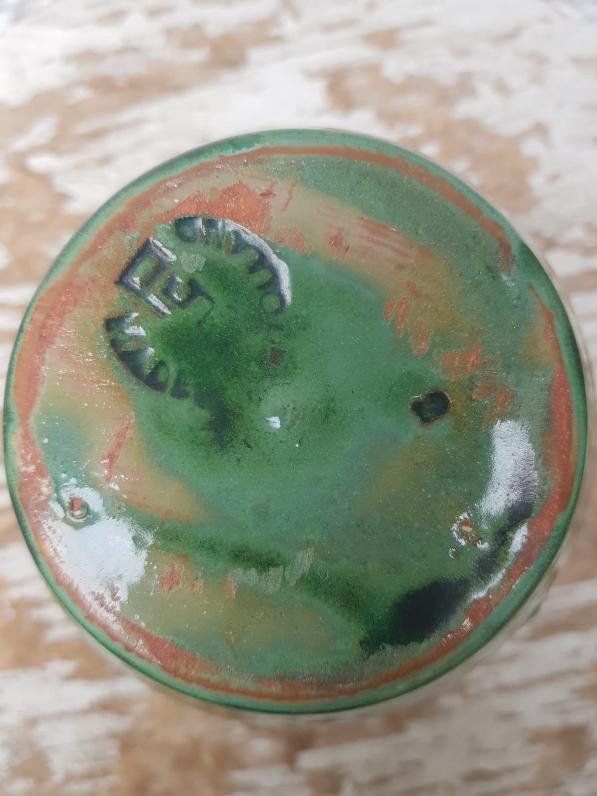 Ceramic Green Glazed Vase, Holland  1930s/1960s