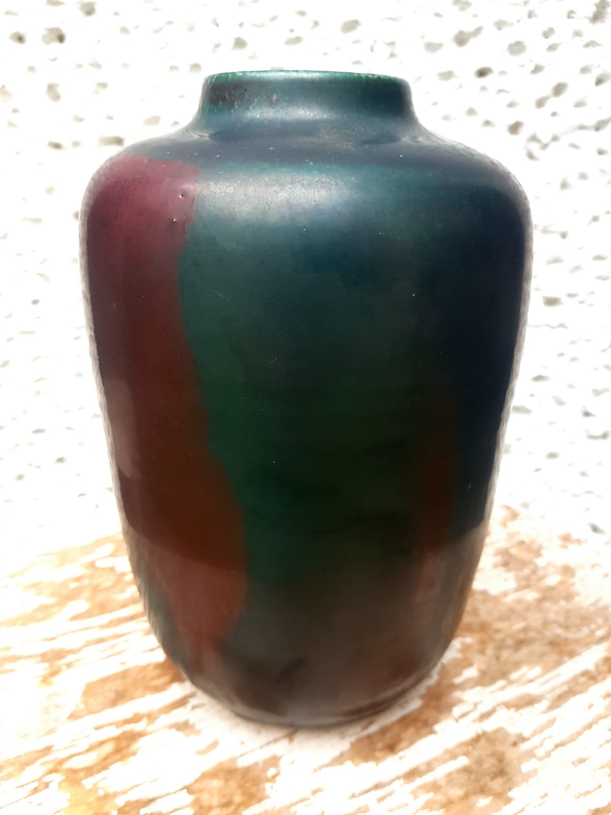 Vintage Glazed Ceramic Vase Zaalberg, Holland, 1980s