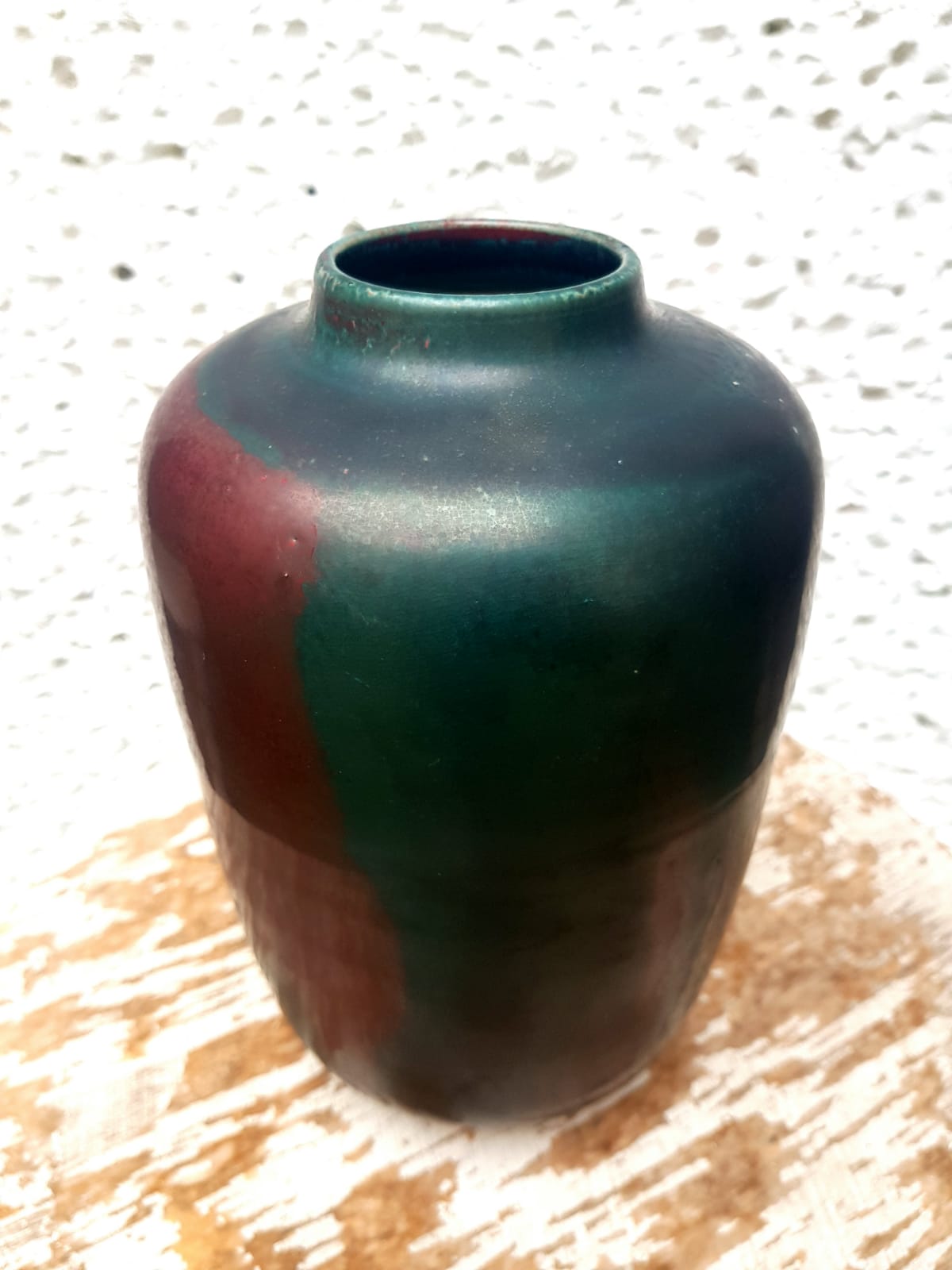 Vintage Glazed Ceramic Vase Zaalberg, Holland, 1980s