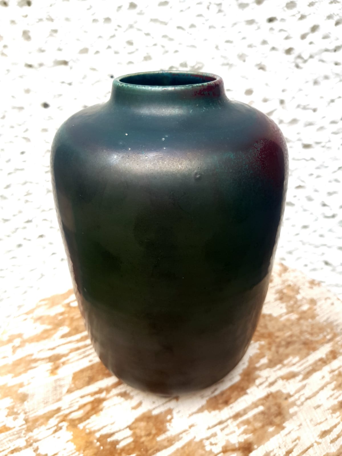 Vintage Glazed Ceramic Vase Zaalberg, Holland, 1980s