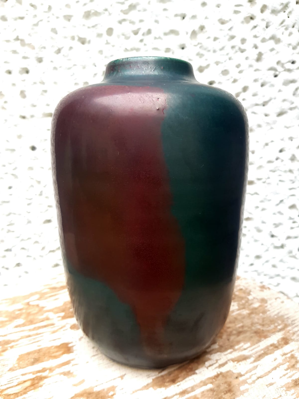 Vintage Glazed Ceramic Vase Zaalberg, Holland, 1980s