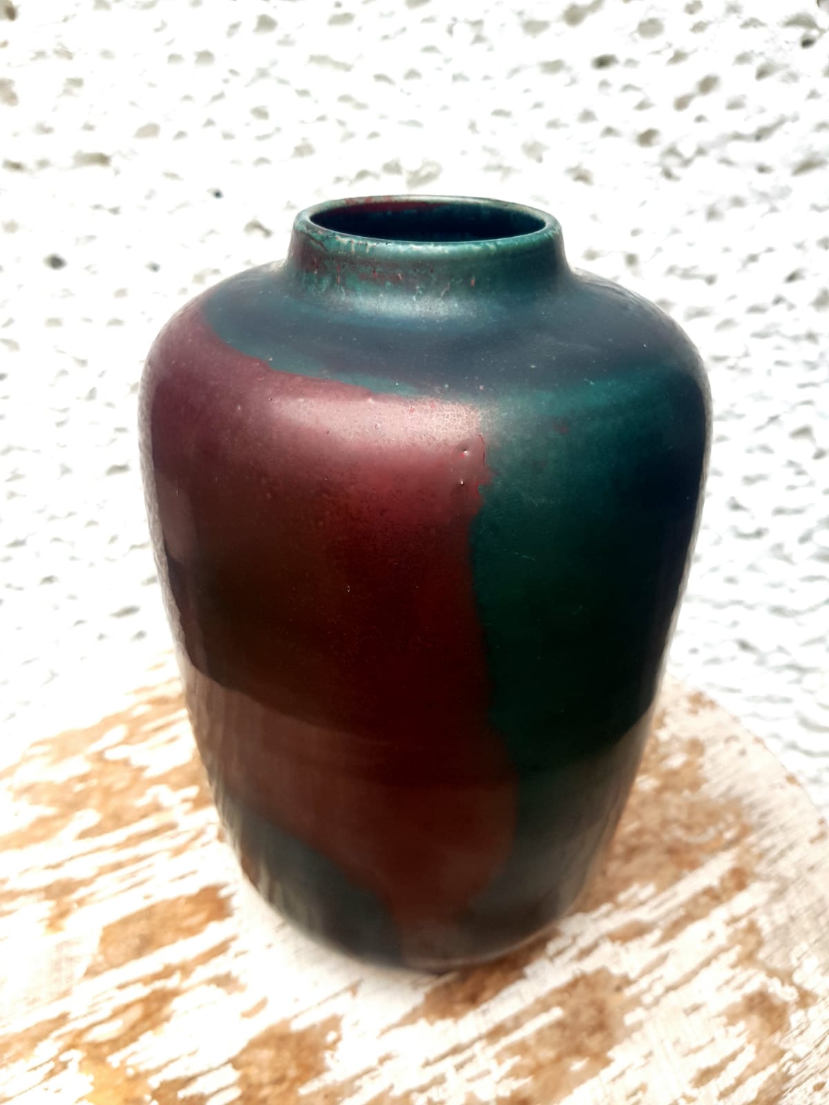 Vintage Glazed Ceramic Vase Zaalberg, Holland, 1980s