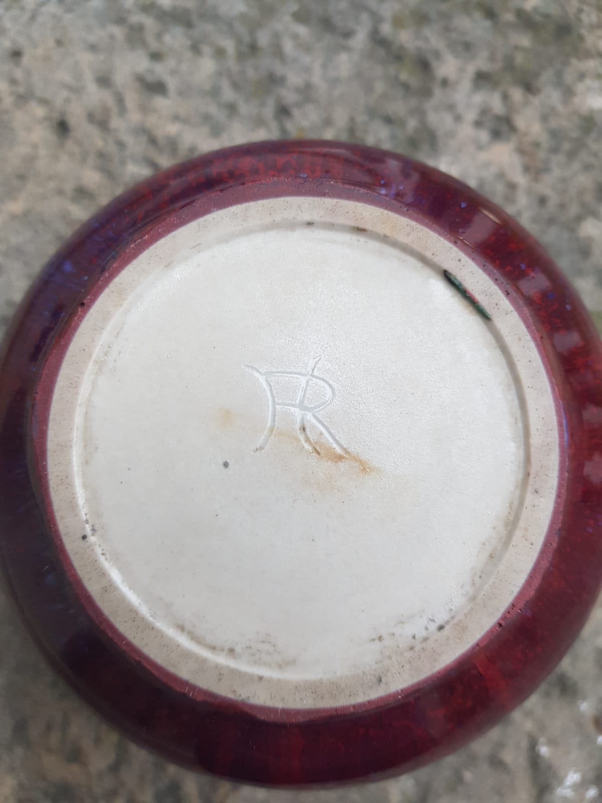 Ceramic Art Pottery Ox Blood Glazed Vase, Bohemia 1900s