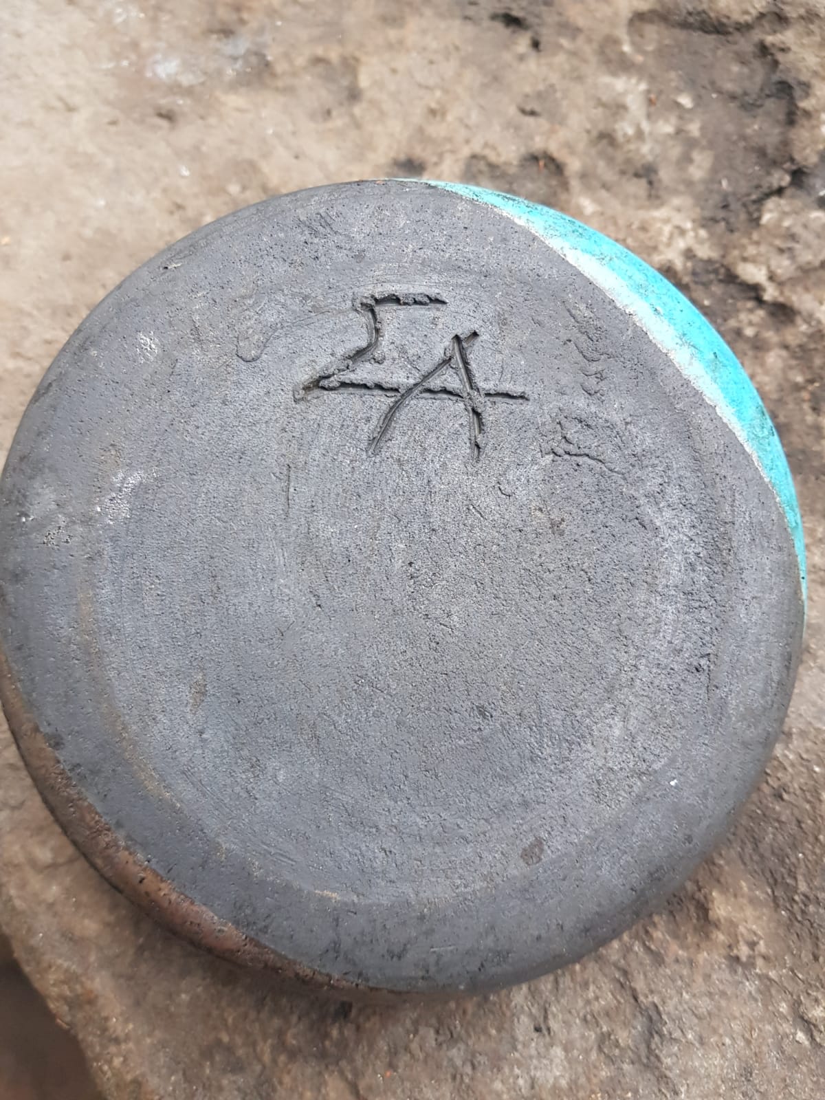 Vintage Raku Ceramic  Flat Glazed Vase, Holland, 1970s