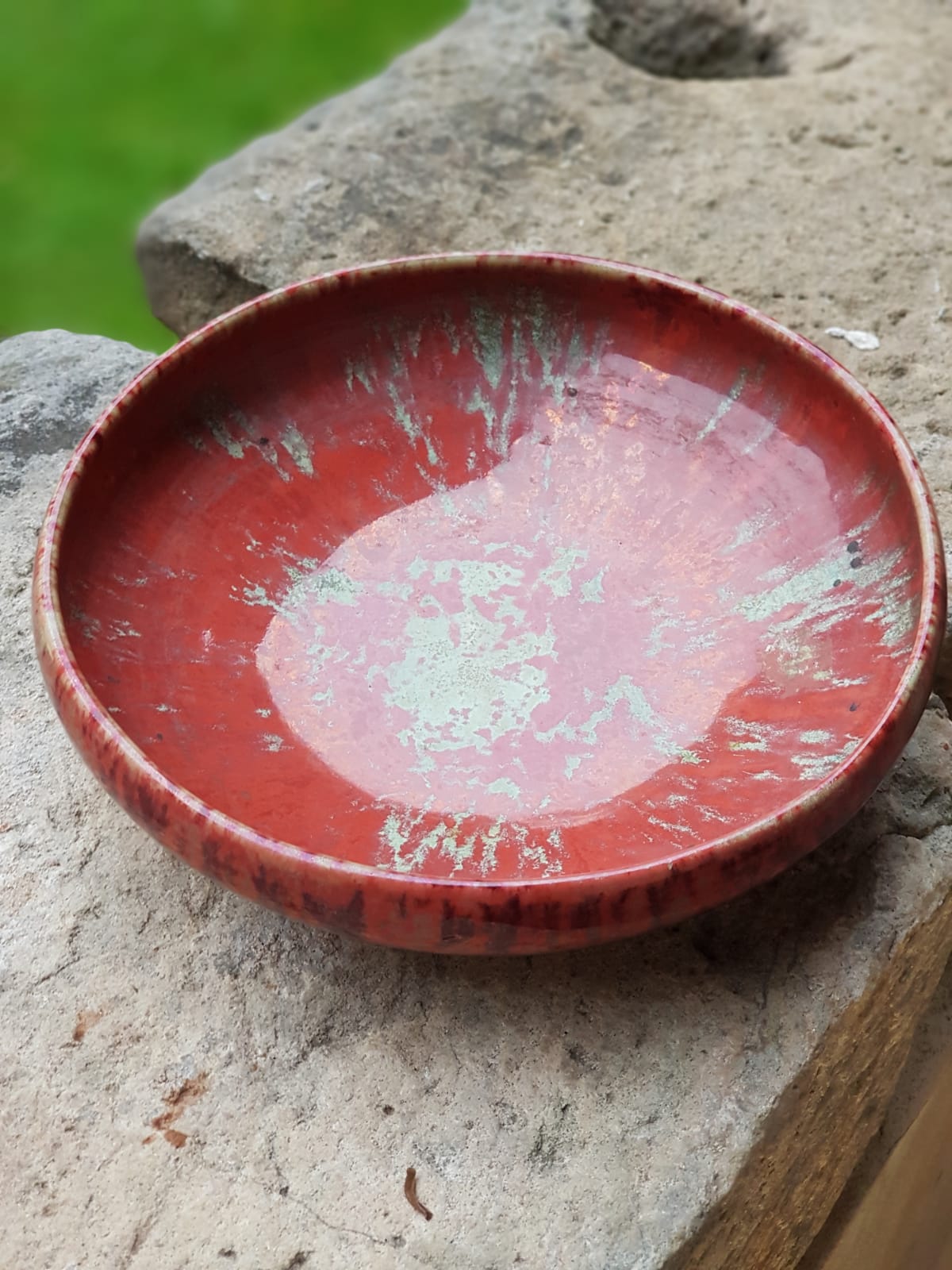 Delft Red flat bowl by De Porceleyne Fles, Holland 1900s