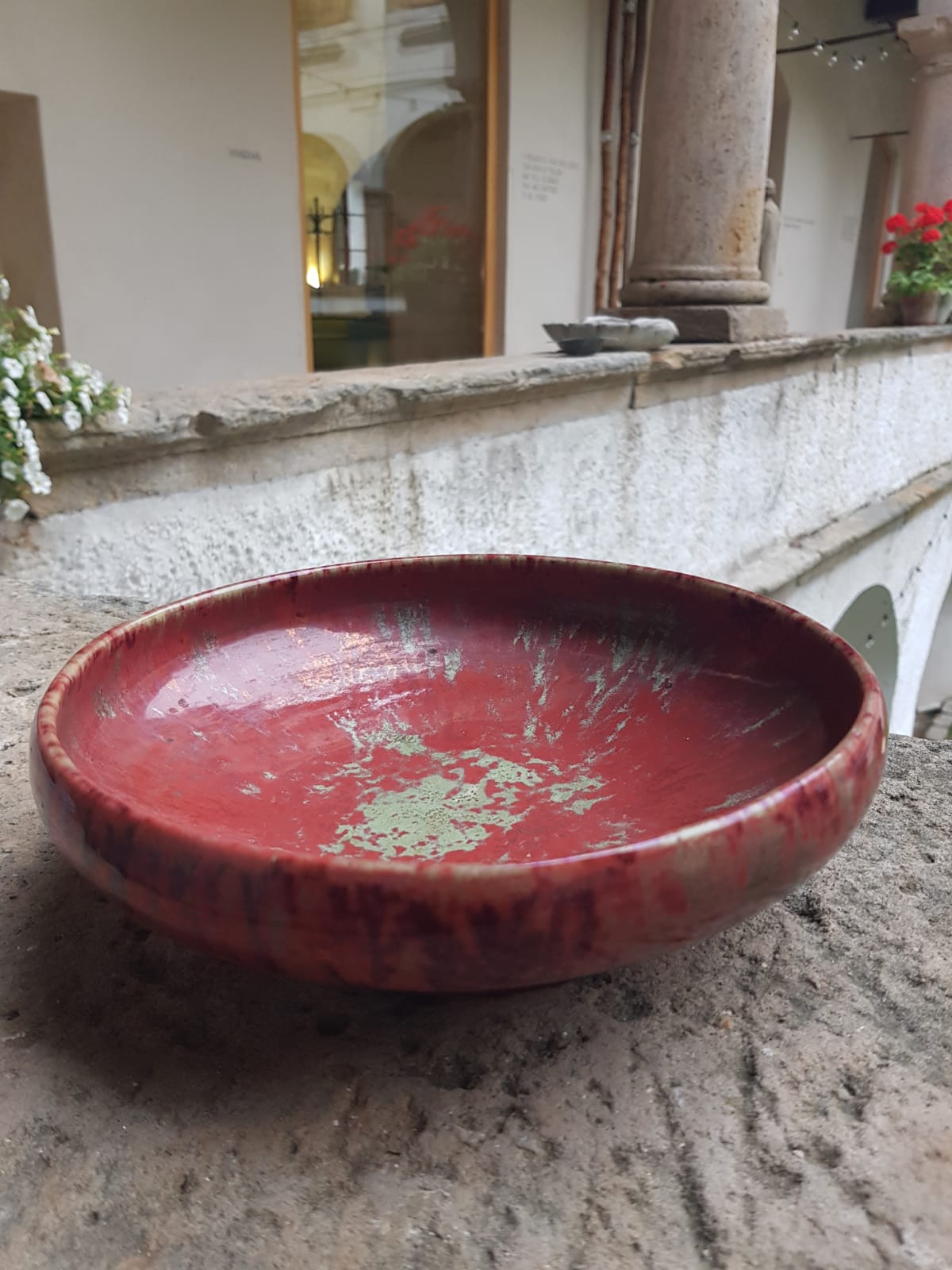 Delft Red flat bowl by De Porceleyne Fles, Holland 1900s