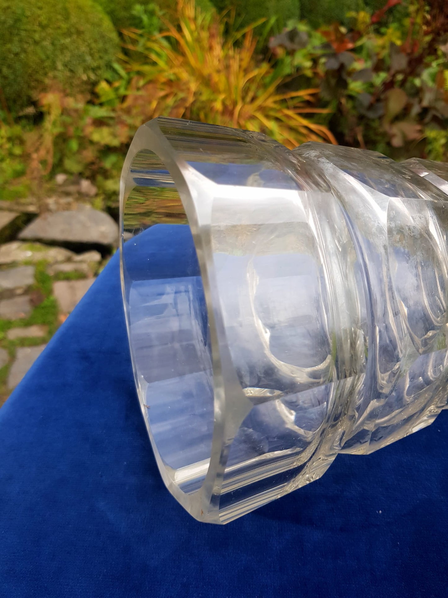 Art Deco Glass Vase Josef Hofmann for Moser Glassworks, Czechoslovakia 1940s