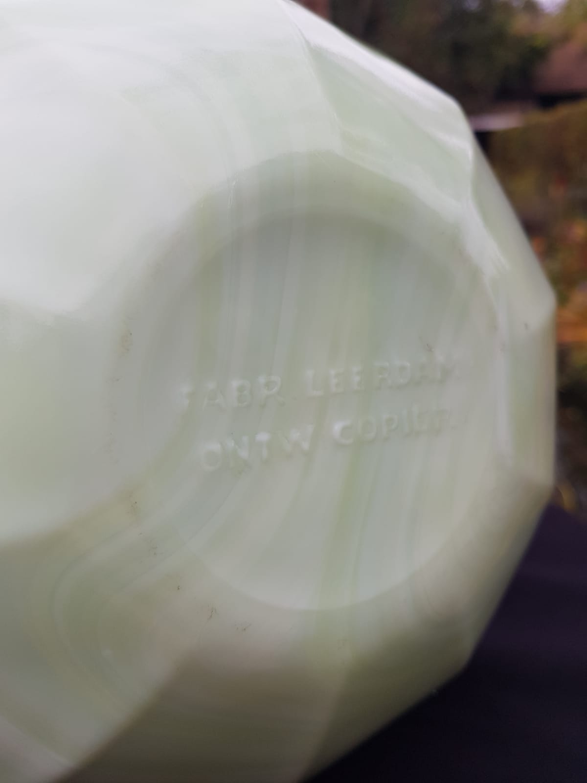 Andries Dirk Copier Opal Glass Bowl, Glasfabriek Leerdam, Holland 1930s