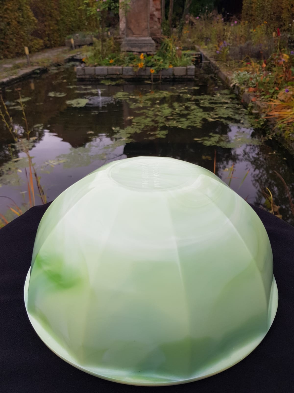 Andries Dirk Copier Opal Glass Bowl, Glasfabriek Leerdam, Holland 1930s