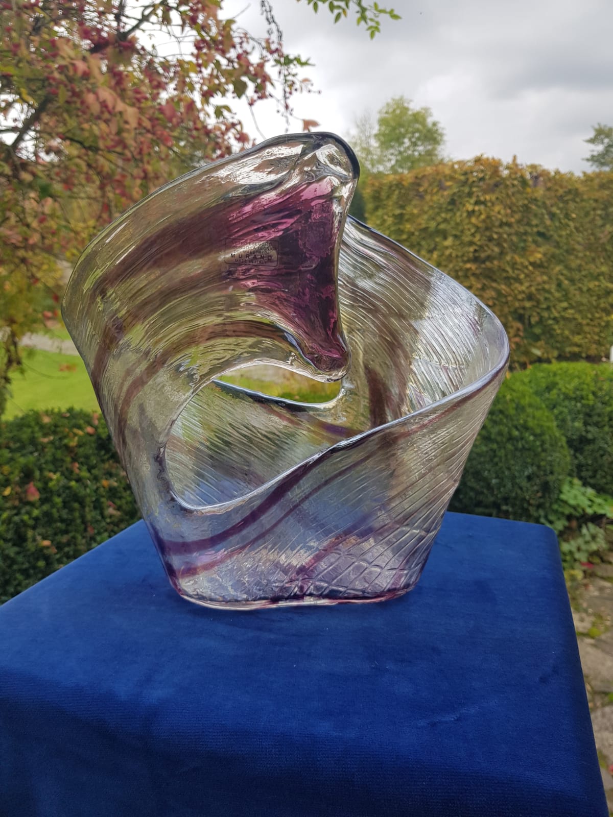 Murano Split Glass Vase, Italy, late 20th Century