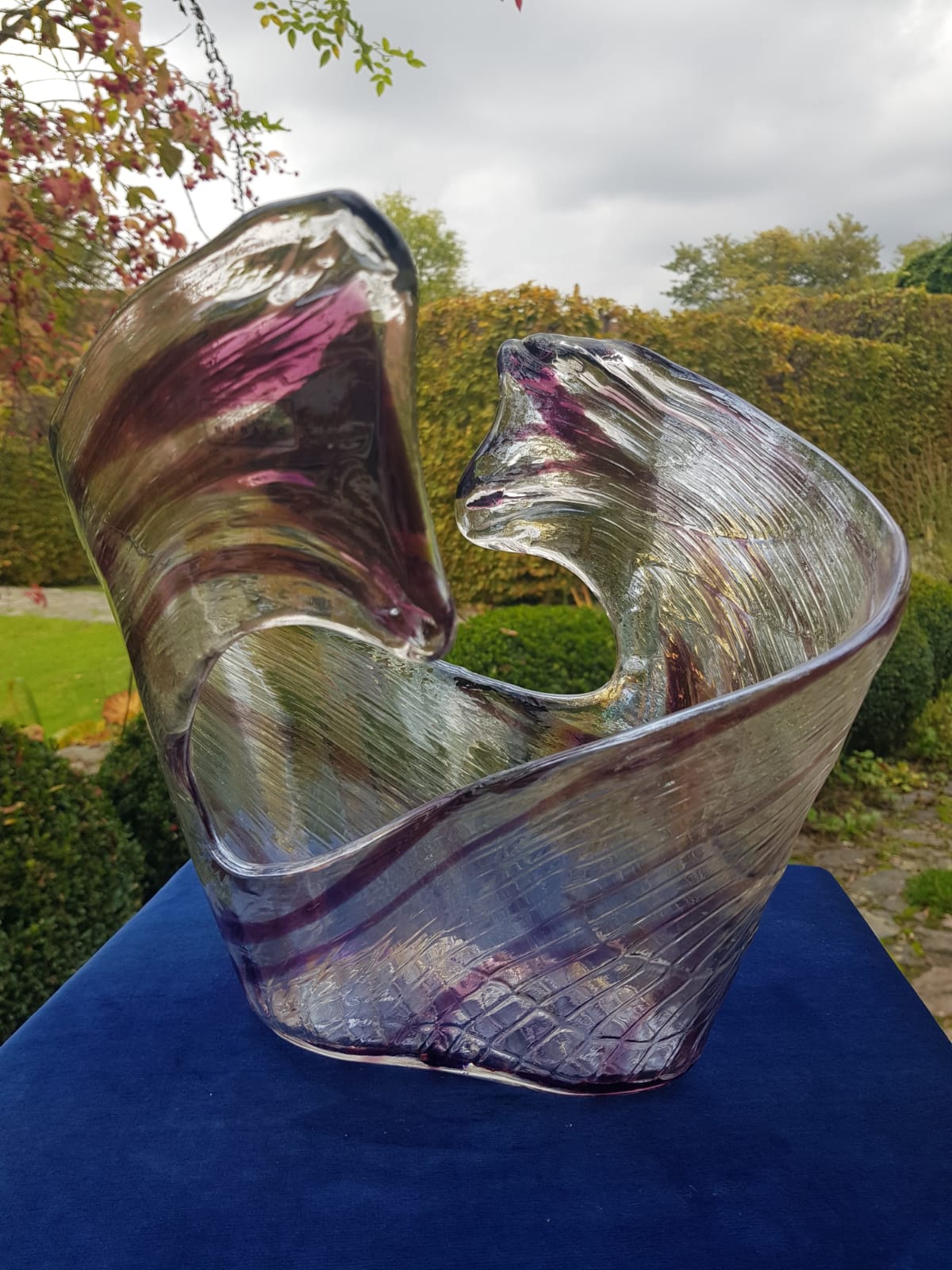 Murano Split Glass Vase, Italy, late 20th Century