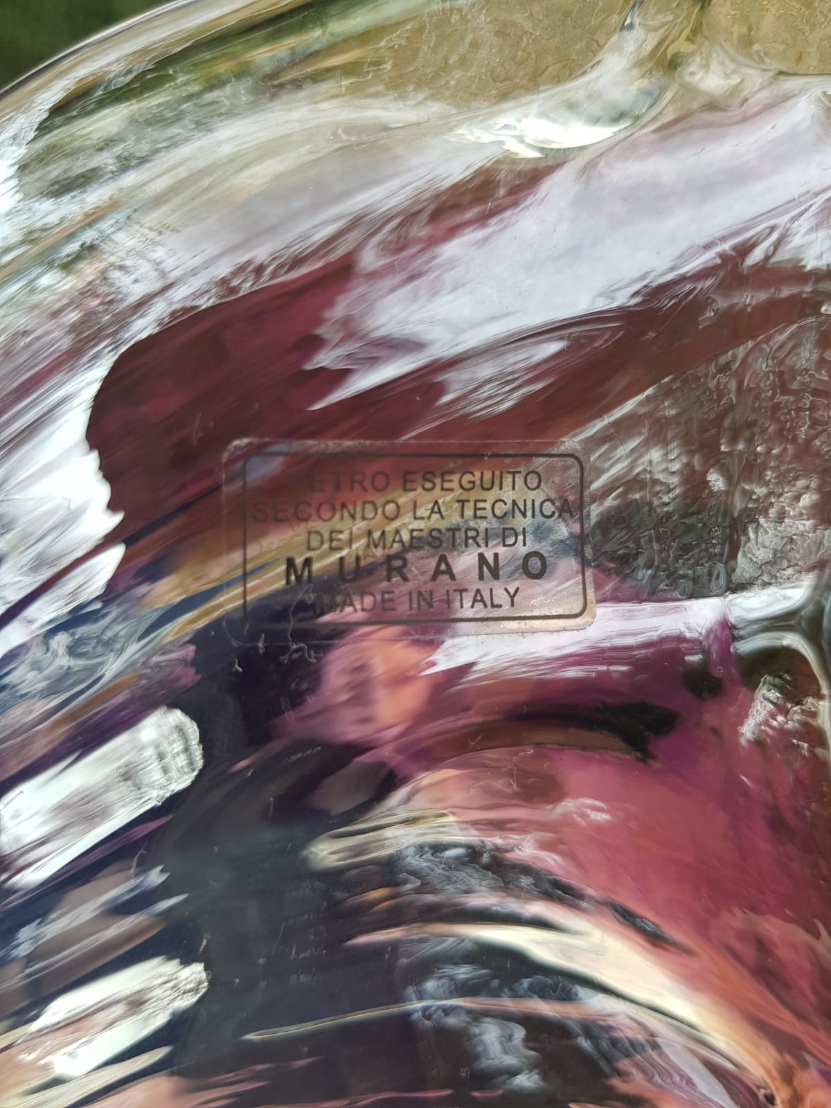 Murano Split Glass Vase, Italy, late 20th Century