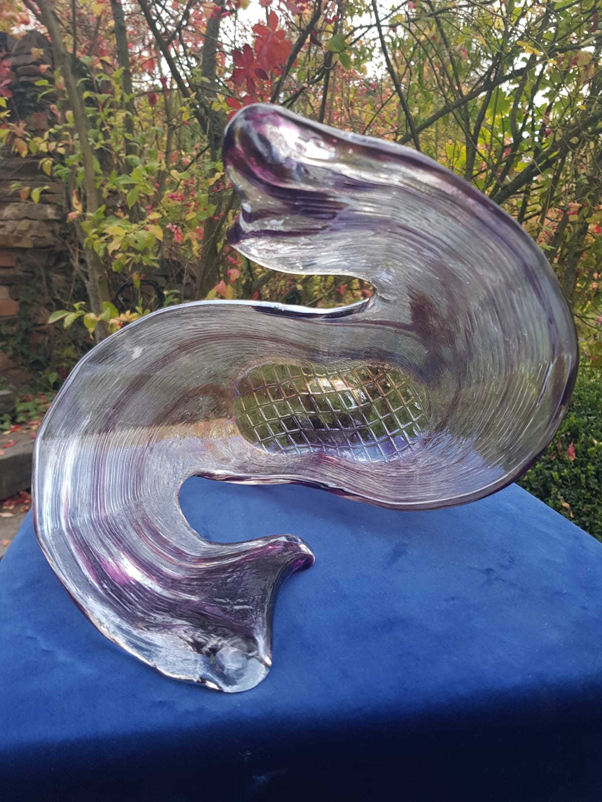 Murano Split Glass Vase, Italy, late 20th Century