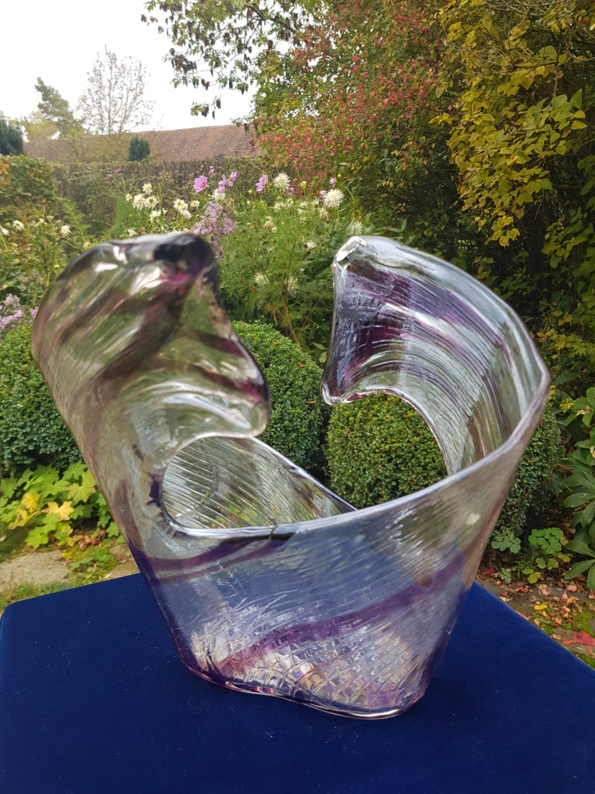 Murano Split Glass Vase, Italy, late 20th Century