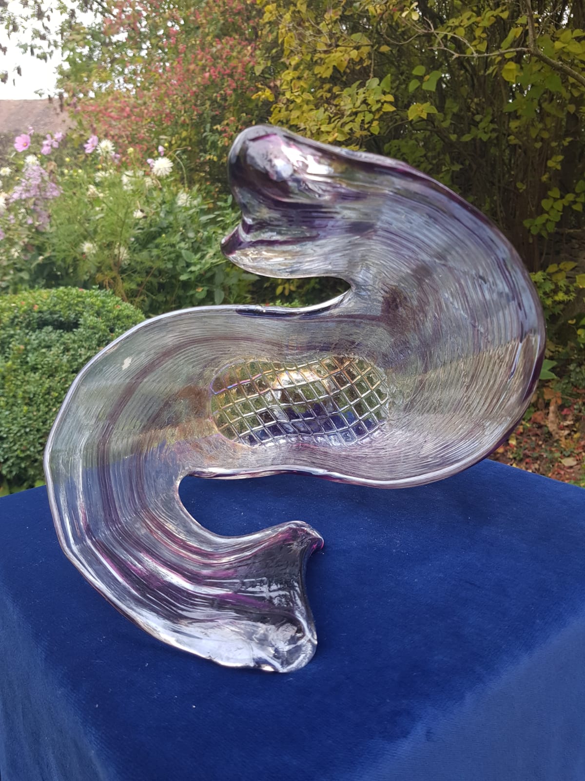 Murano Split Glass Vase, Italy, late 20th Century