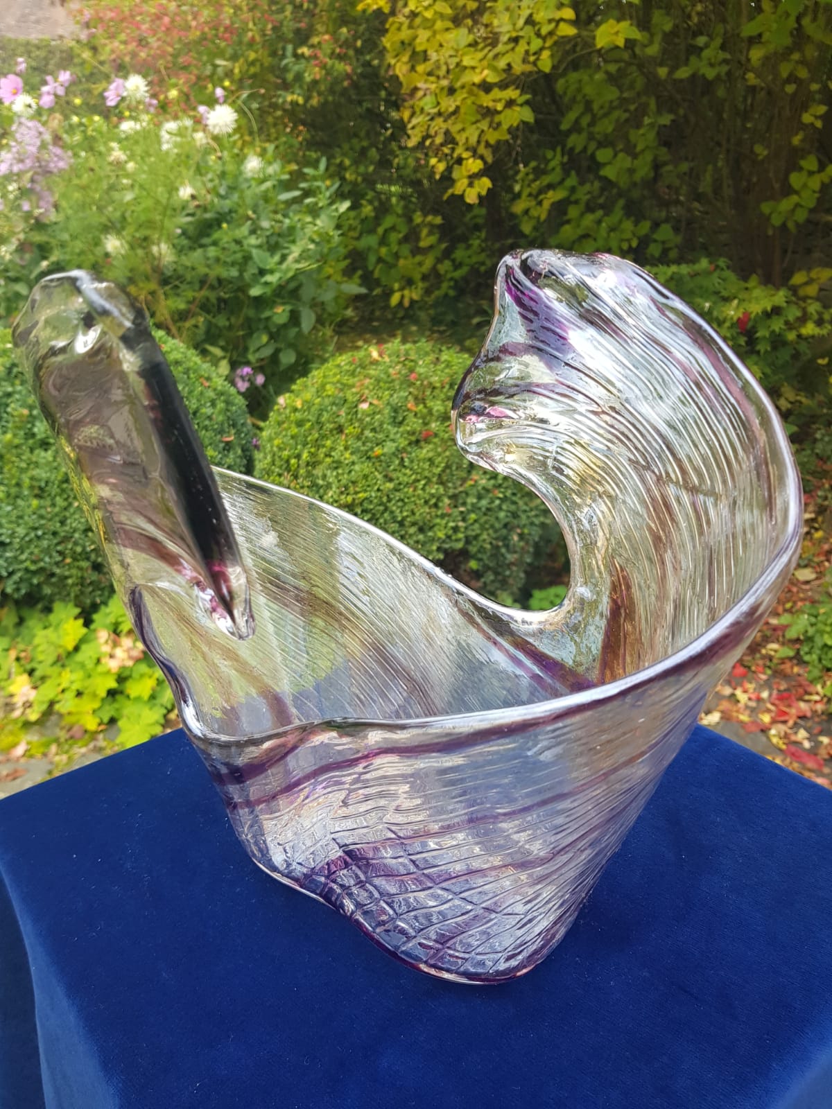 Murano Split Glass Vase, Italy, late 20th Century