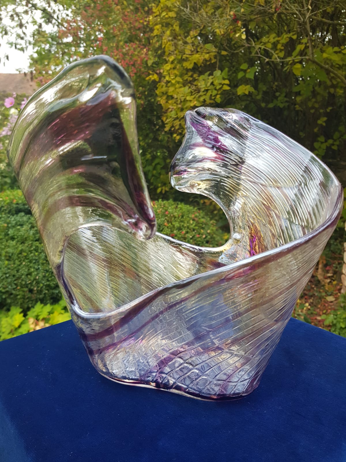 Murano Split Glass Vase, Italy, late 20th Century