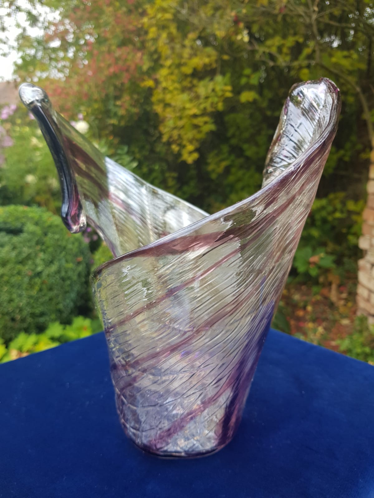 Murano Split Glass Vase, Italy, late 20th Century