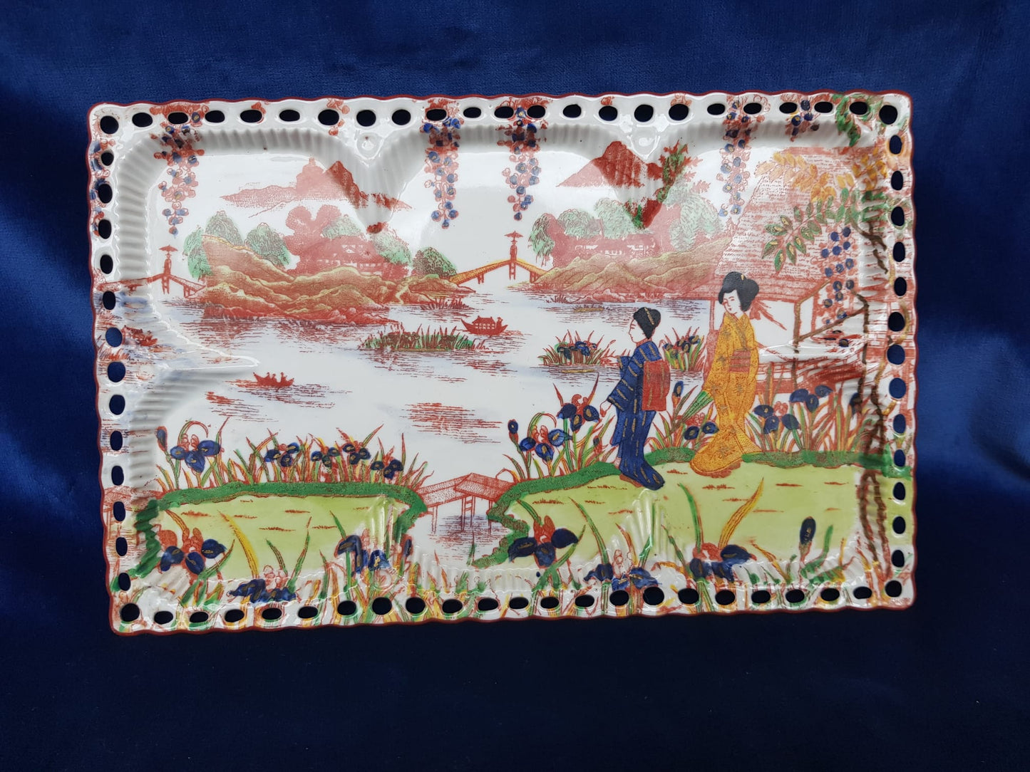 Antique Mocca Coffee Set by Victoria, Czecho-Slovakia 1930s