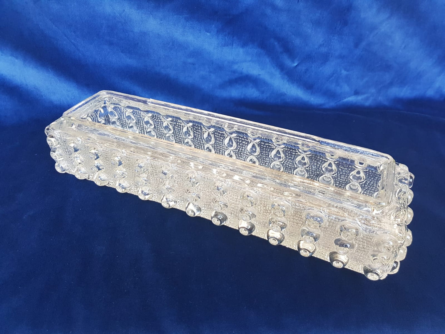 Pressed Glass Light Cover, Czechoslovakia 1960s