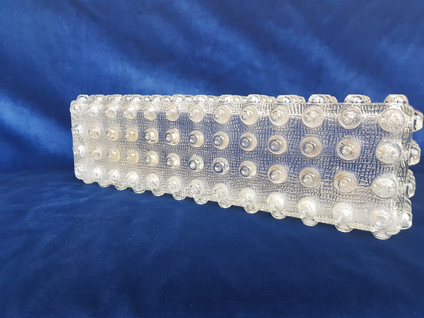 Pressed Glass Light Cover, Czechoslovakia 1960s