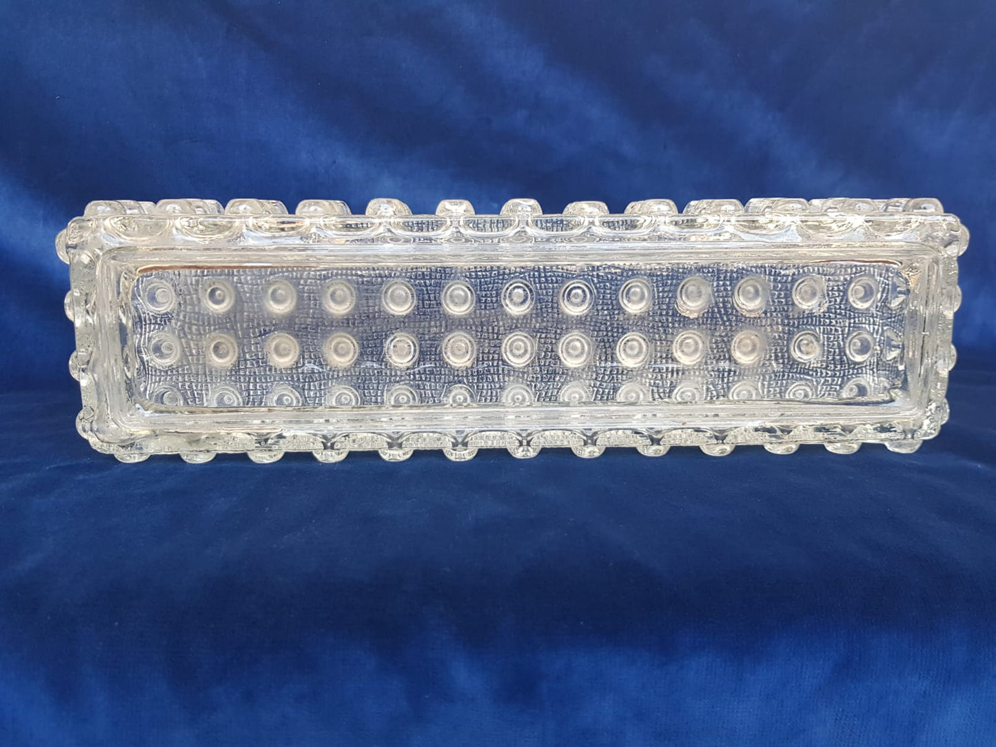 Pressed Glass Light Cover, Czechoslovakia 1960s