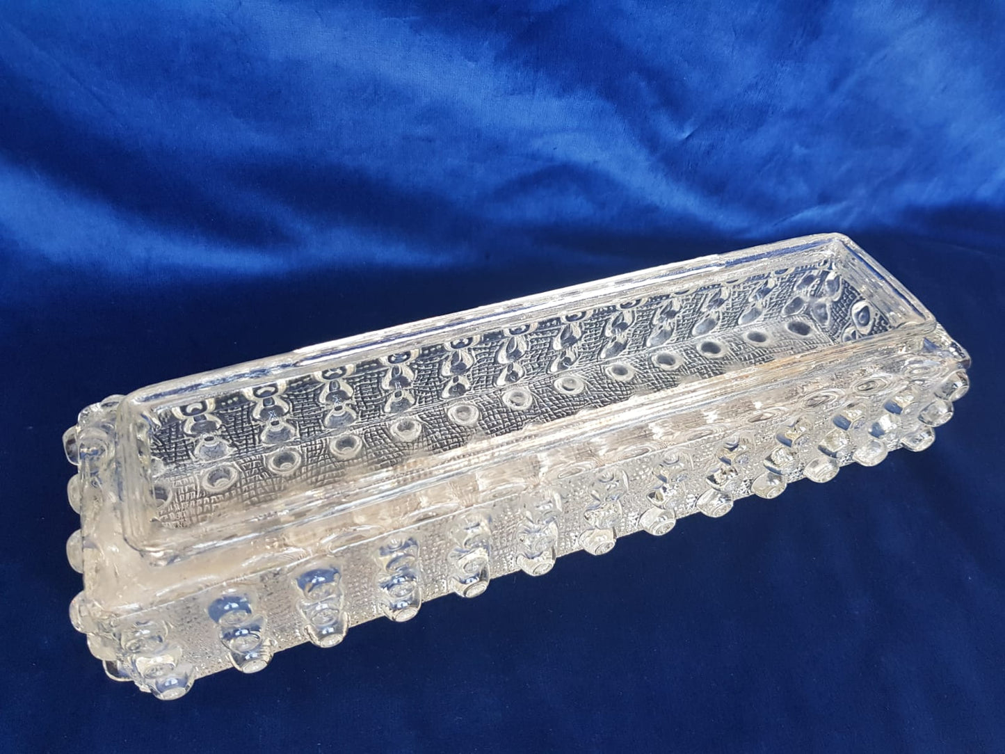 Pressed Glass Light Cover, Czechoslovakia 1960s