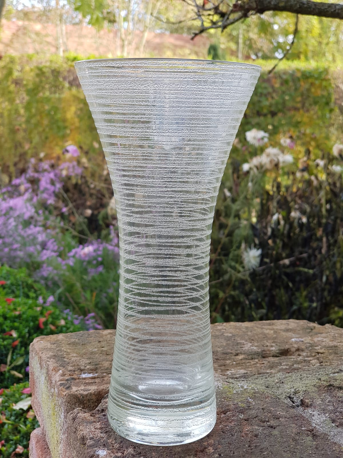 Vintage Diabolo Vase, Wilhelm Wagenfeld for WMF glassworks, Germany, 1950s