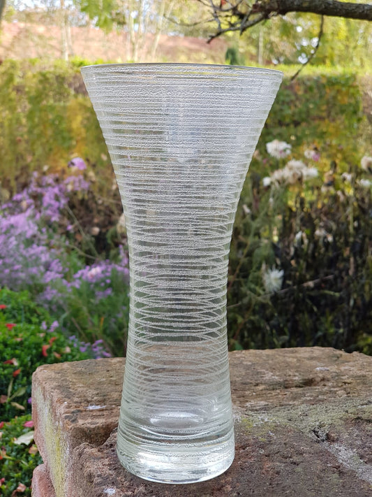 Vintage Diabolo Vase, Wilhelm Wagenfeld for WMF glassworks, Germany, 1950s