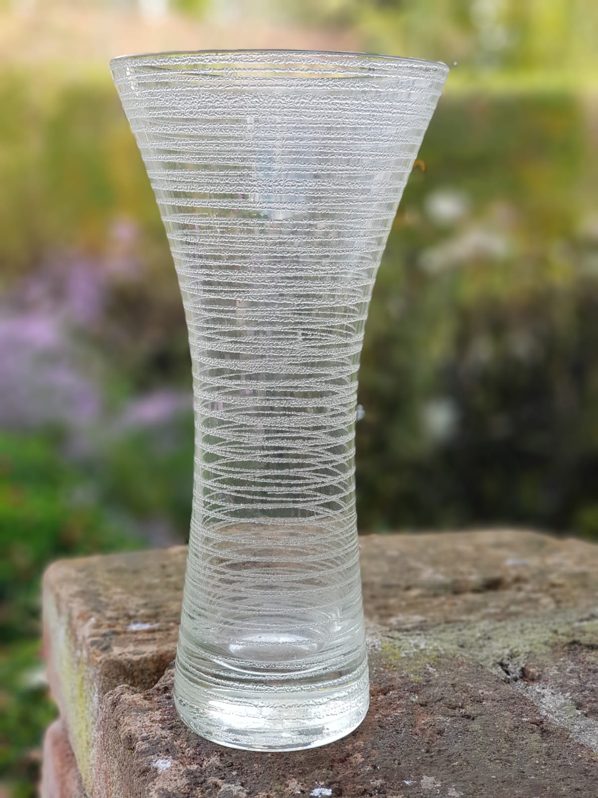 Vintage Diabolo Vase, Wilhelm Wagenfeld for WMF glassworks, Germany, 1950s