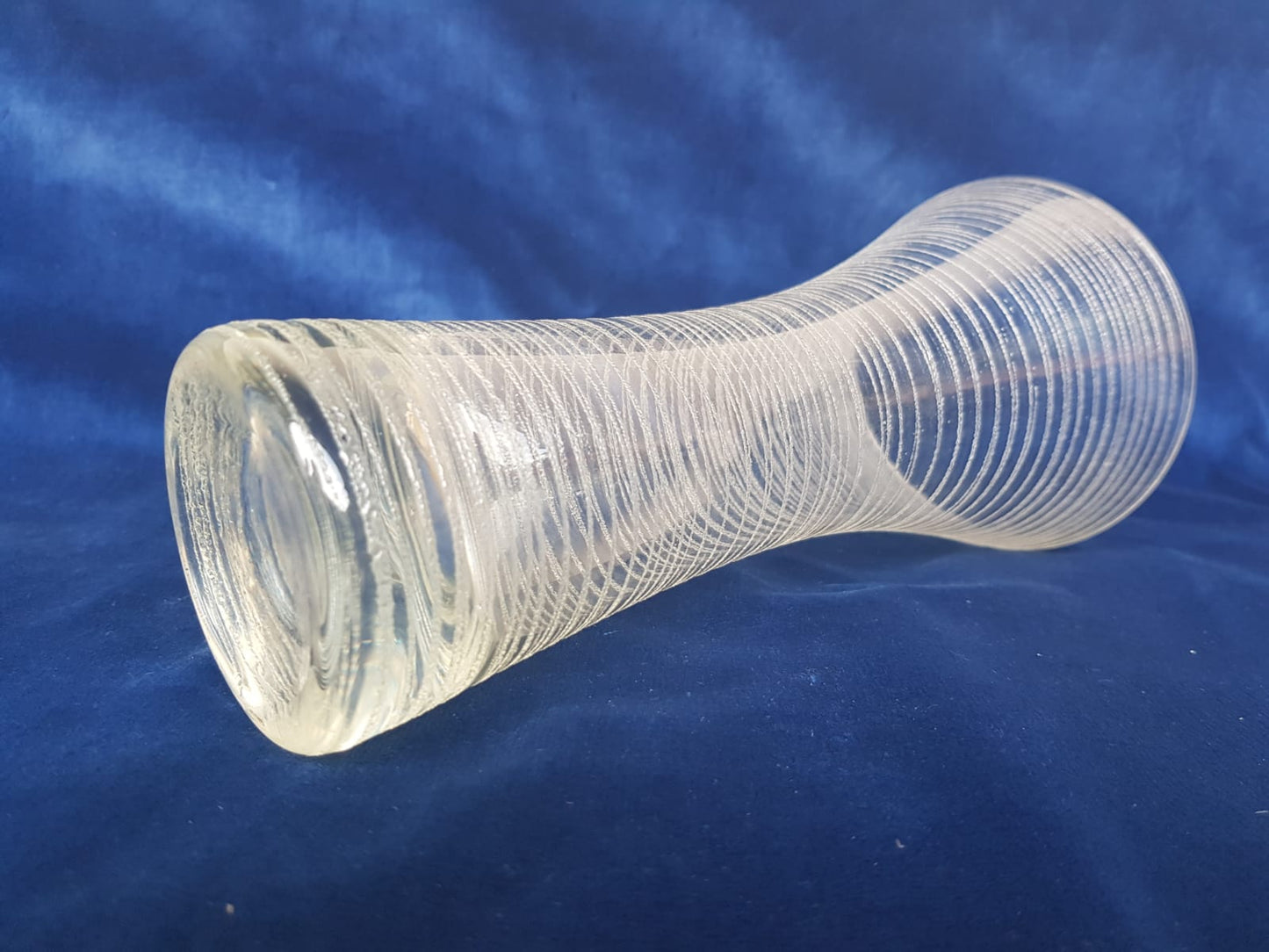 Vintage Diabolo Vase, Wilhelm Wagenfeld for WMF glassworks, Germany, 1950s