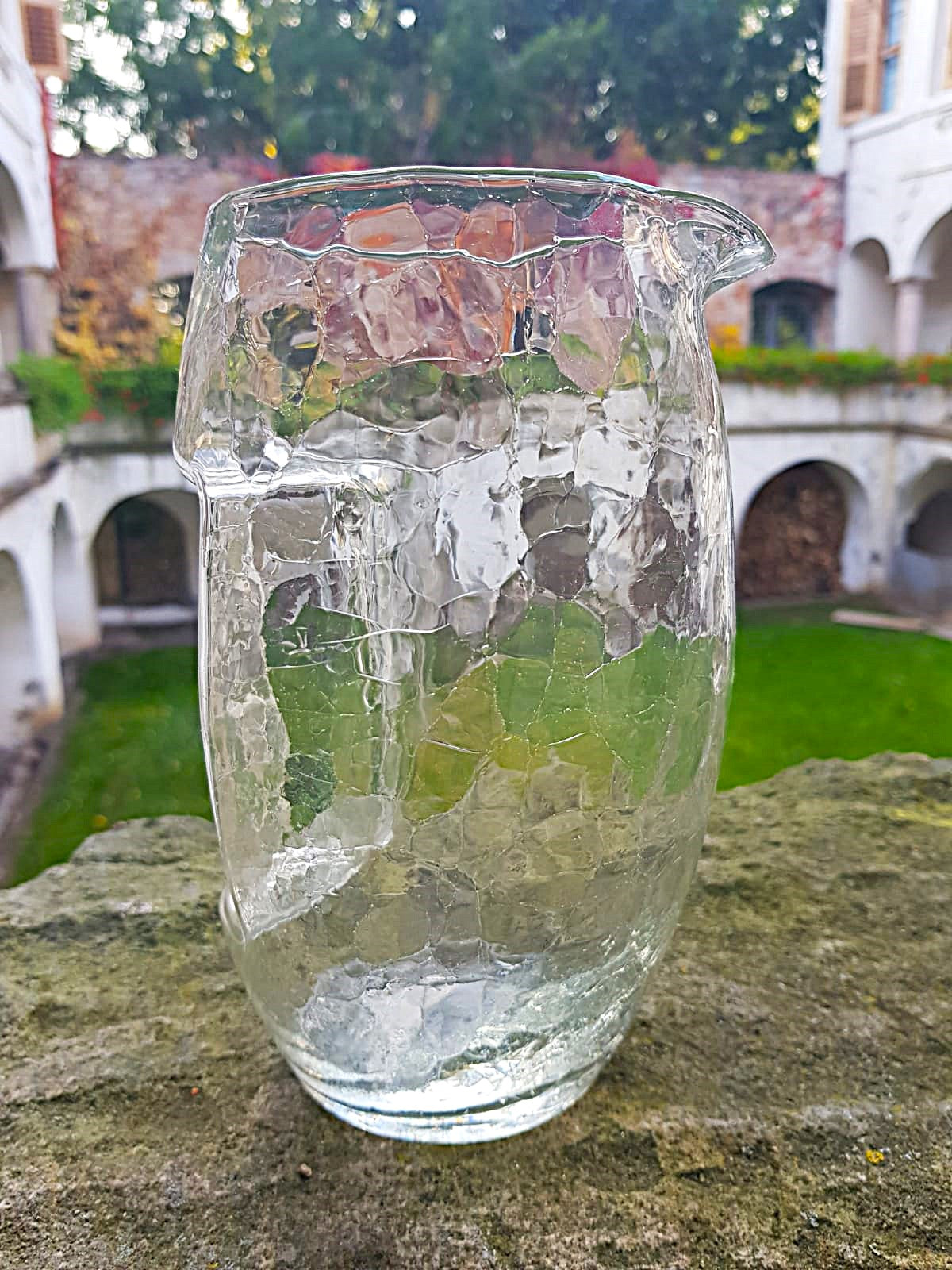 "Kristall Krokodil" Art Nouveau Glass Jug, Loetz Glassworks, Bohemia 1905