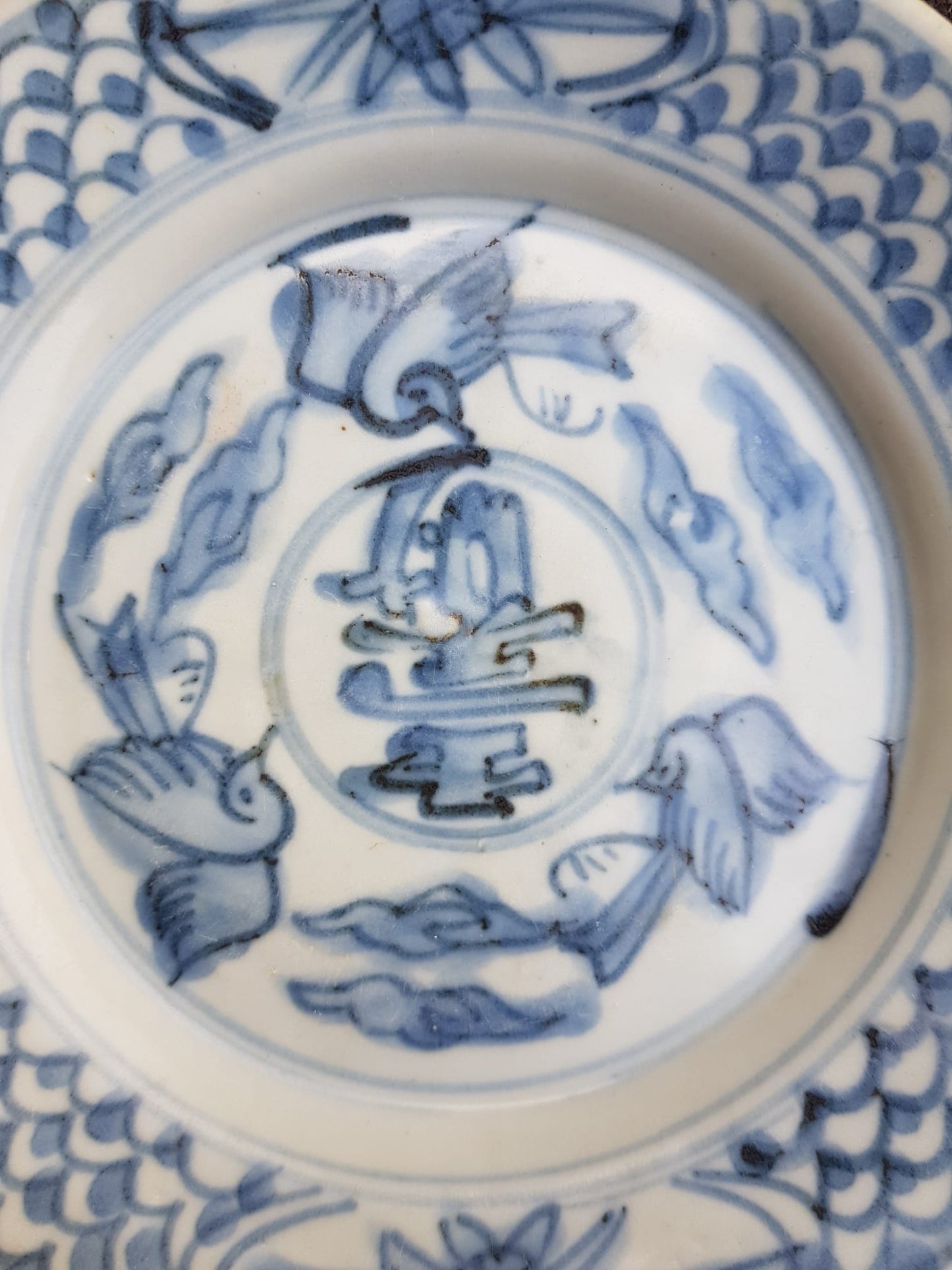 Swatow Porcelain Plate, Shipwreck Find, China, 17th Century