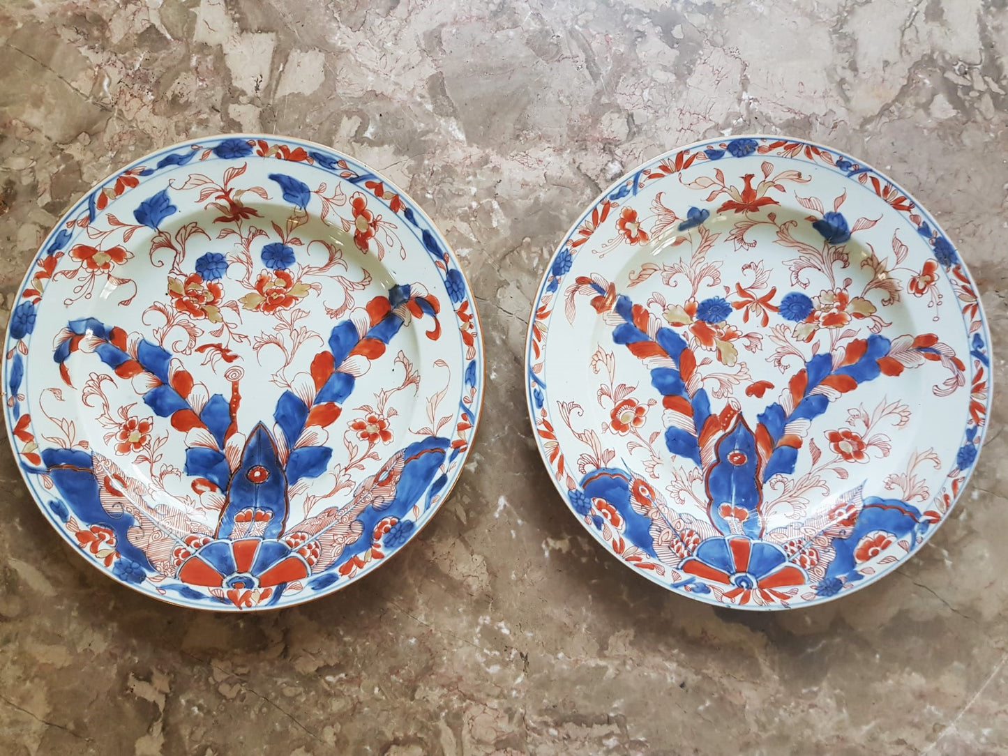 Pair of Imari Porcelain Plates, China 18th Century
