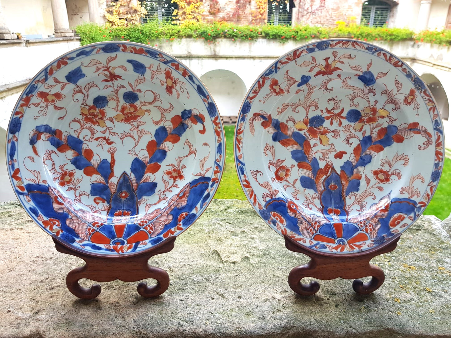 Pair of Imari Porcelain Plates, China 18th Century