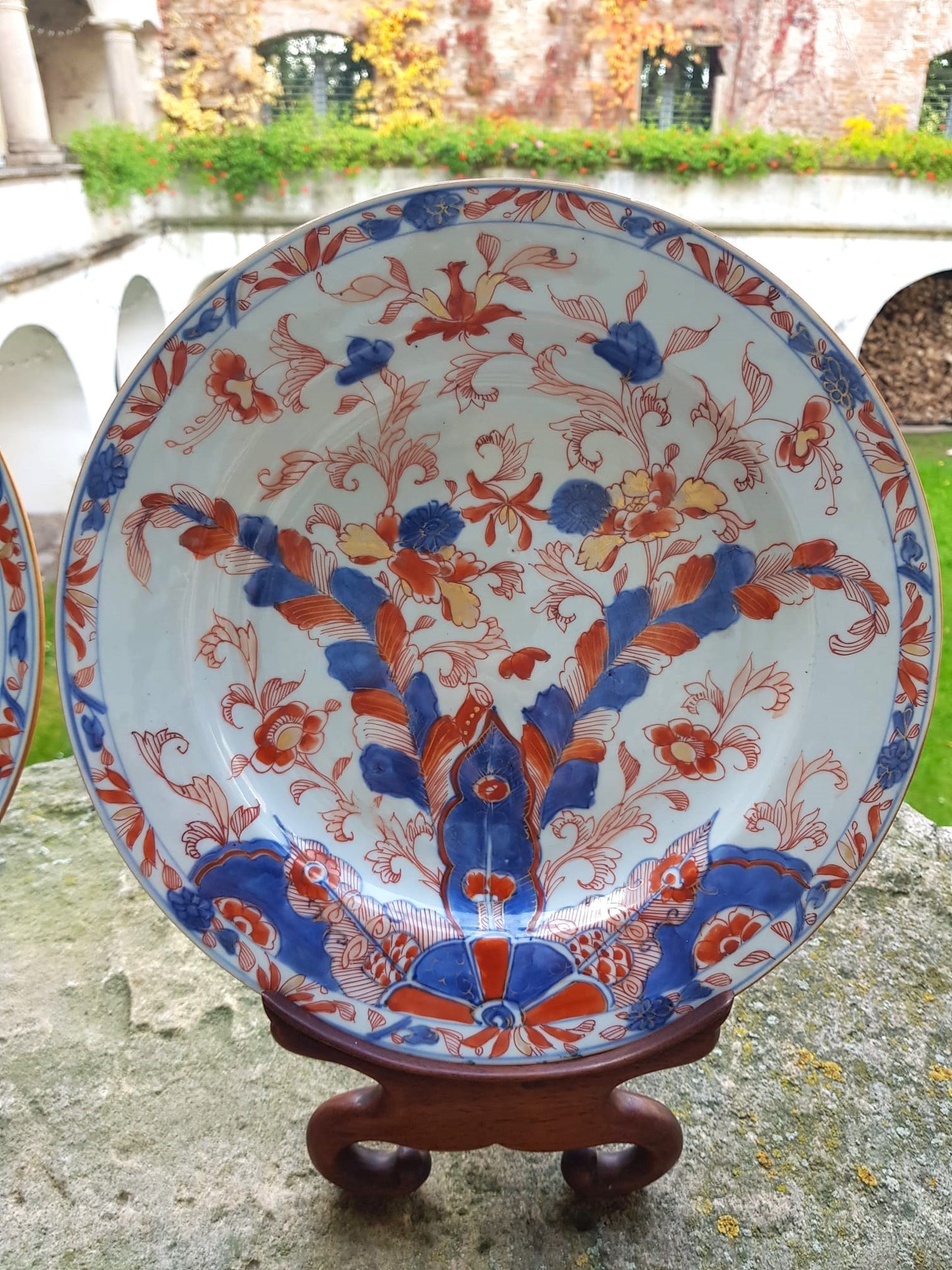 Pair of Imari Porcelain Plates, China 18th Century