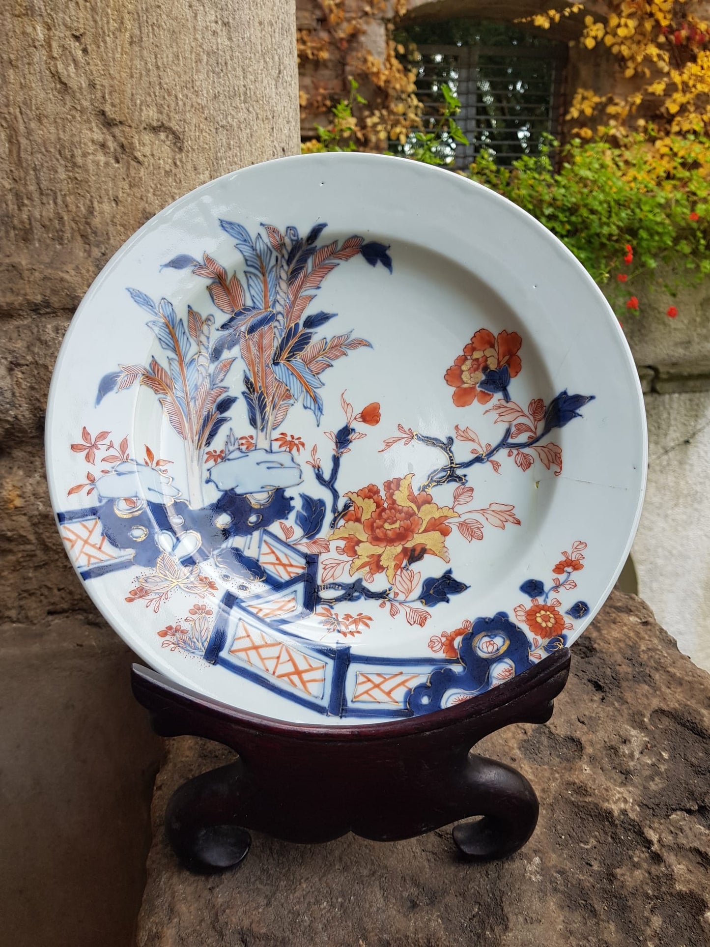 Glazed Imari Plate, China  18th Century