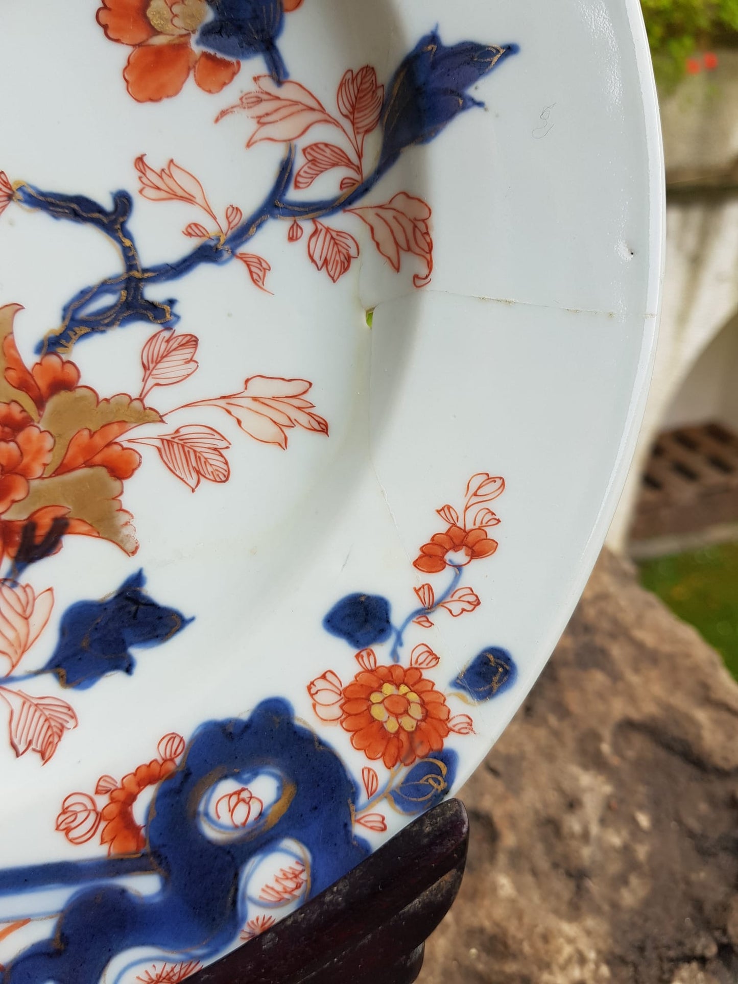 Glazed Imari Plate, China  18th Century