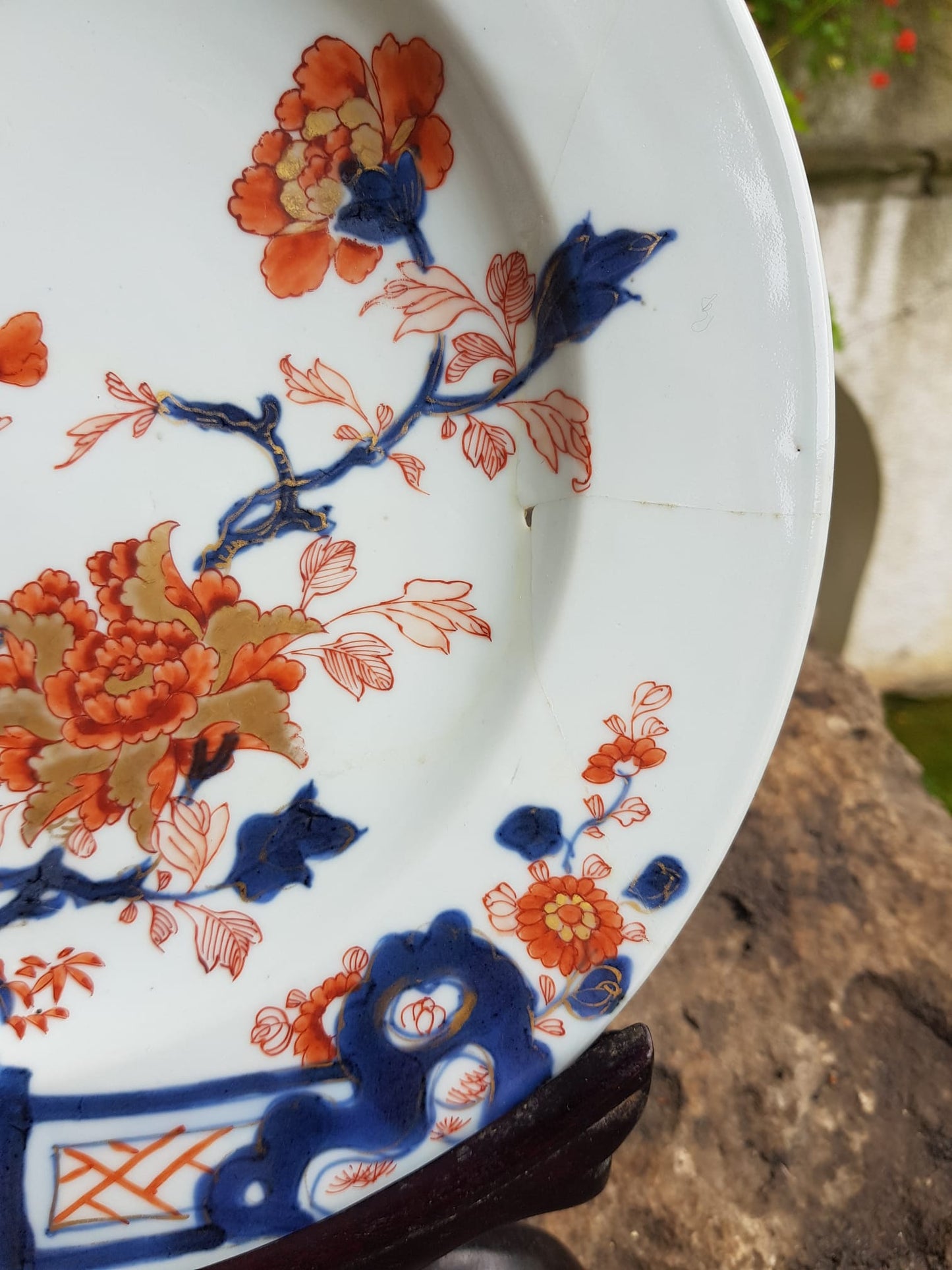 Glazed Imari Plate, China  18th Century