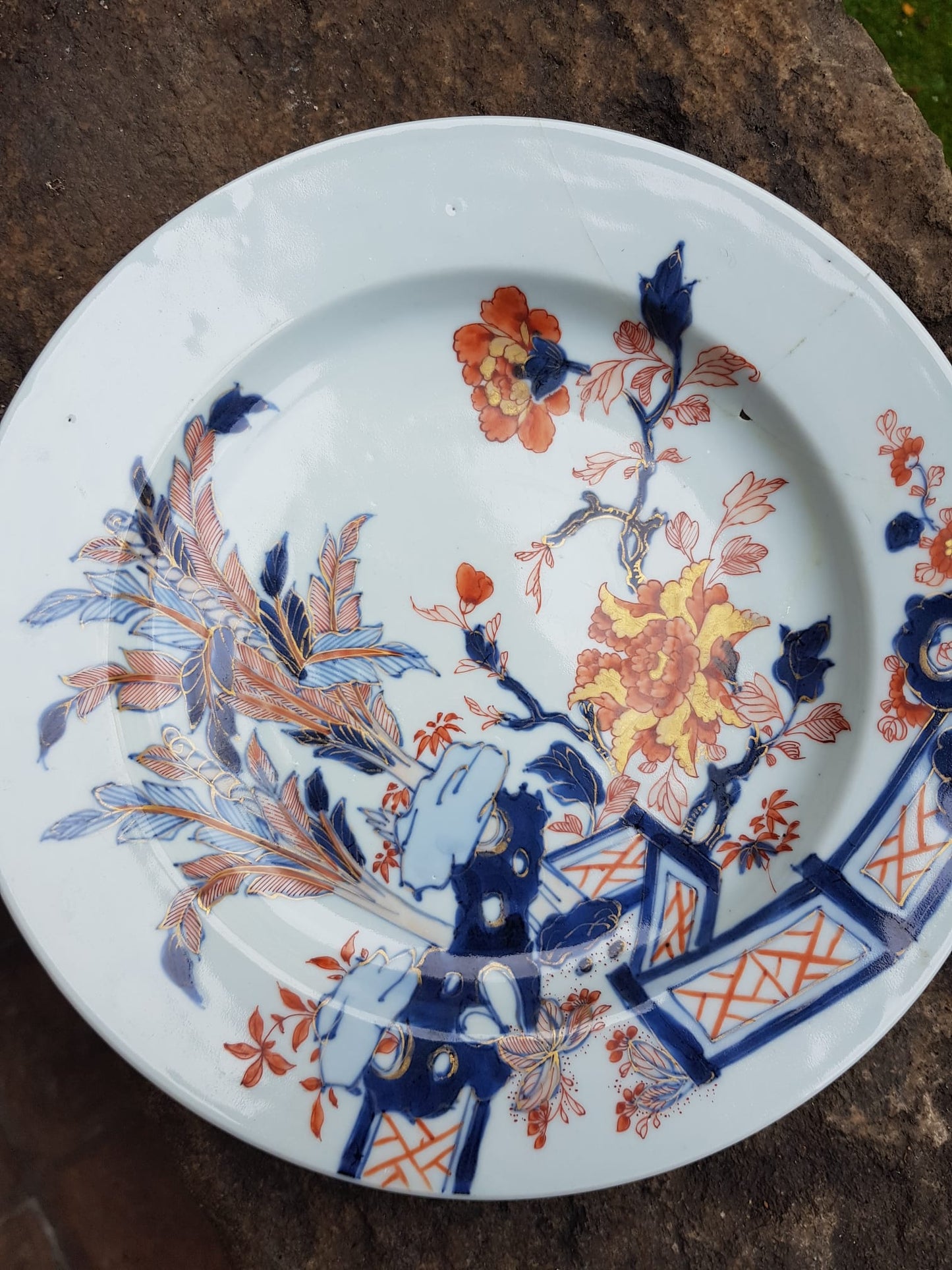 Glazed Imari Plate, China  18th Century