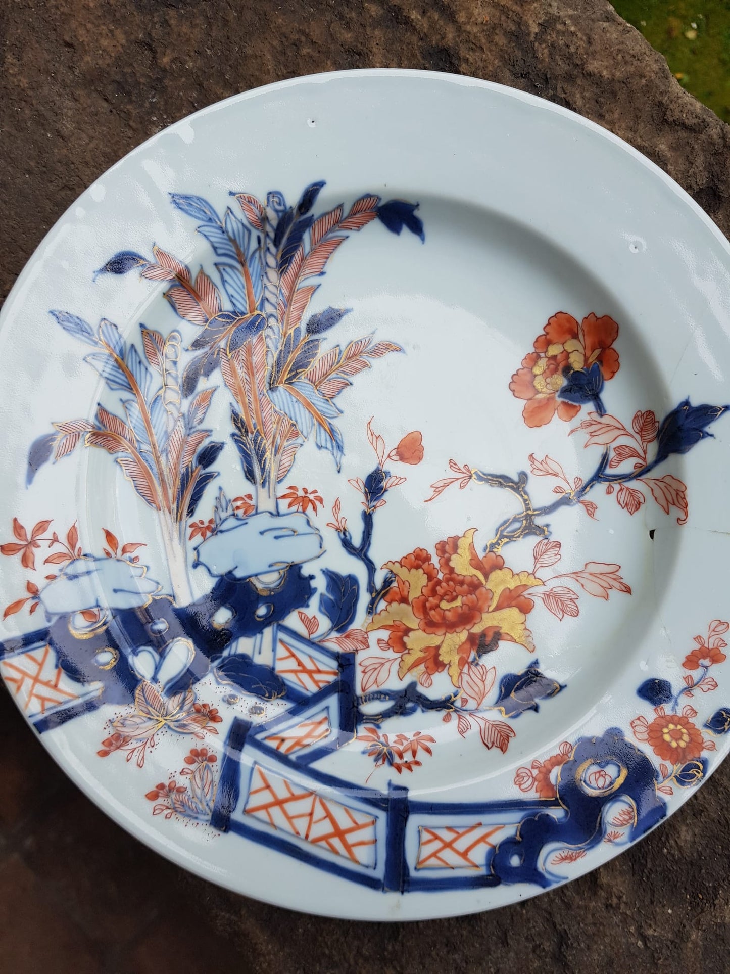 Glazed Imari Plate, China  18th Century
