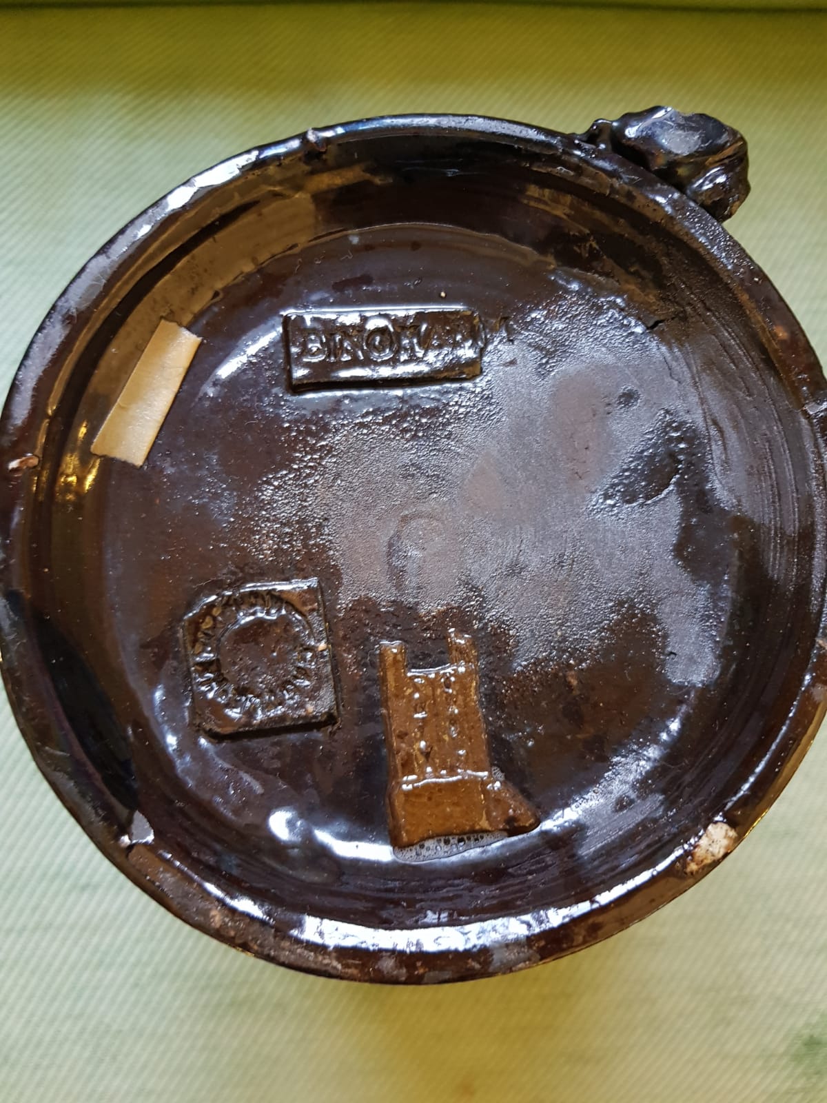 "Grape Picker" Ceramic Jug, Edward Bingham For Hedingham Castle Pottery, England, late 19th Century