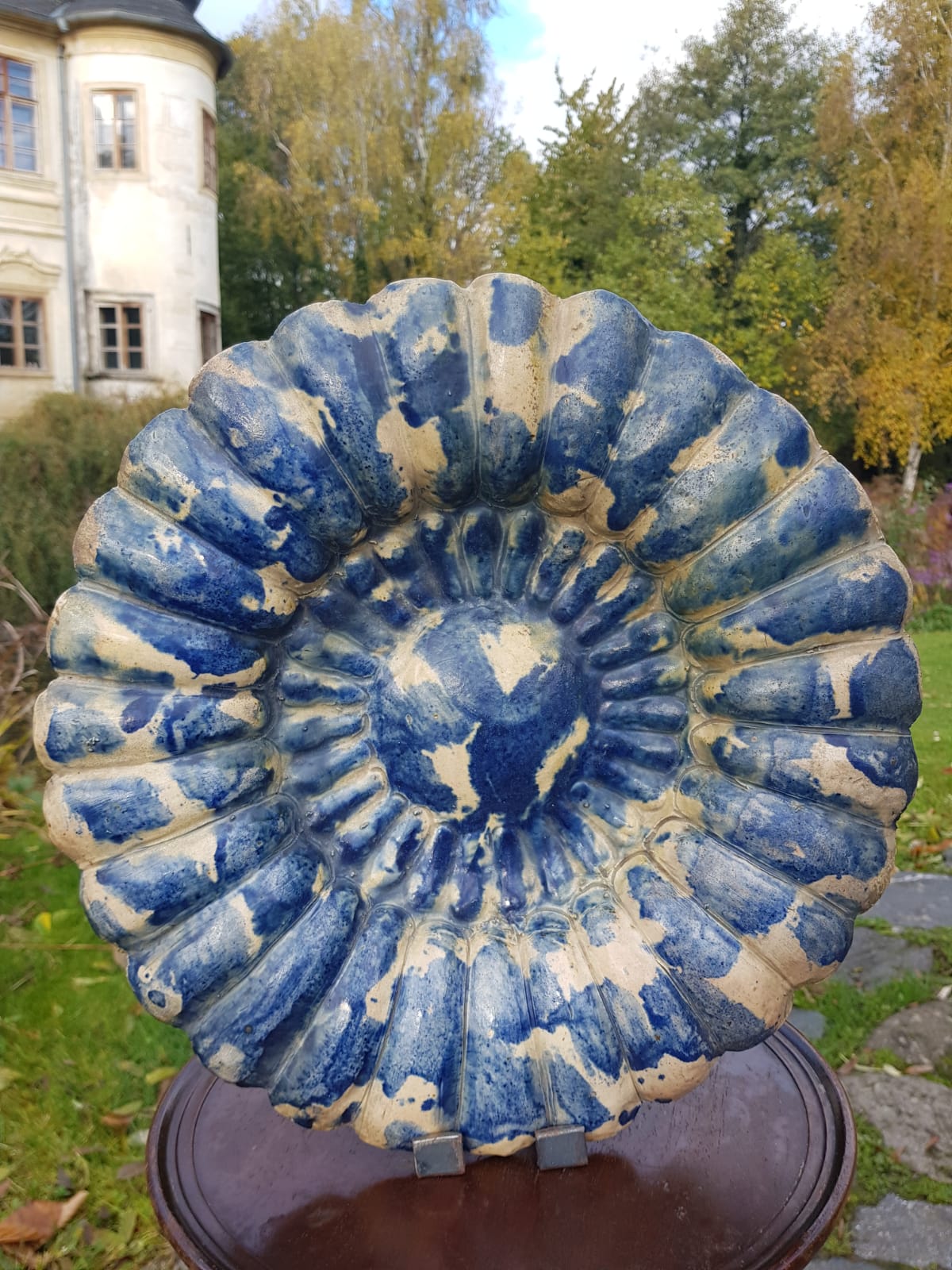 Large Ceramic Bowl/Plate Hedingham Castle Pottery, England, late 19th Century